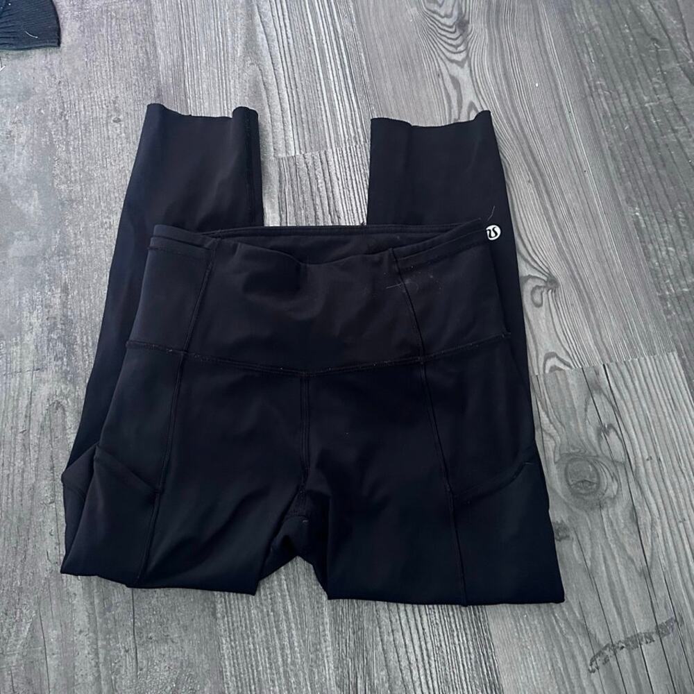 lululemon biker black shorts capri pants leggings